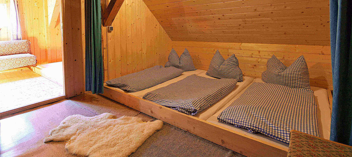 Matratzenlager für 3 Personen