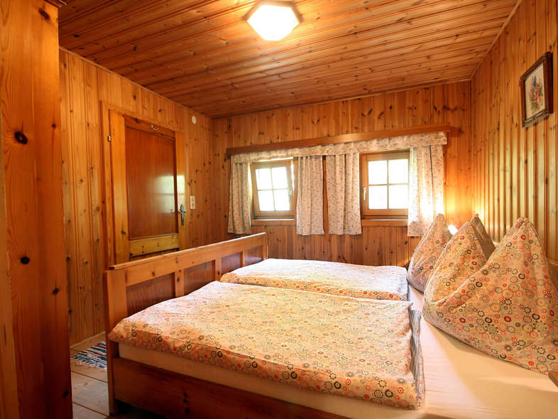 Schlafzimmer der Hütte